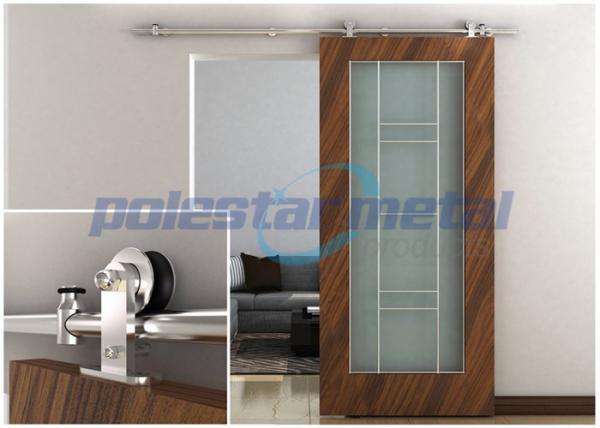 Quality 2000mm Decorative Door Hardware Stainless Steel Sliding Barn Wood Door Hardware for sale