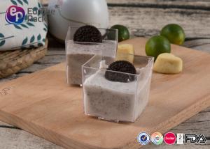Wholesale Recyclable Mini Plastic Square Cups BPA Free Dessert Plastic Containers from china suppliers