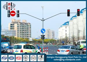 Wholesale S355J2G3 Red Green Automated Traffic Light Pole , Traffic Sign Pole from china suppliers