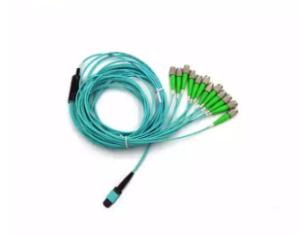 Wholesale OM3 Type B 12 Fibers MPO Patch Cord Female To FC / LC from china suppliers