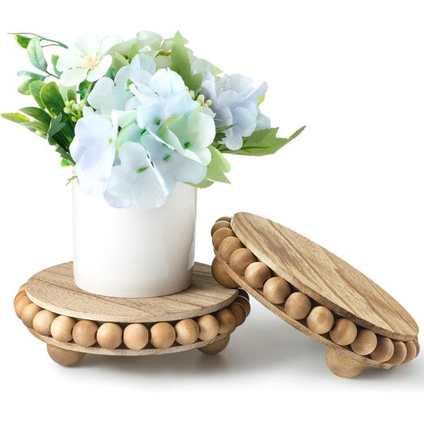 Custom Wooden Farmhouse Pedestal Display Stand for Tiered Trays