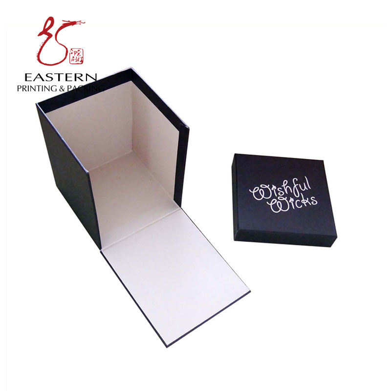 CMYK Printed Brown Color Candle Packaging Box , Cardboard Boxes With Lids For Gifts