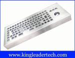 Vandalism Industrial Computer Desktop Metal Keyboard With Trackball