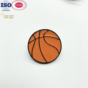 China Team Metal Basketball Enamel Pins , Custom NBA Logo Pin Football Basketball on sale