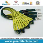 Earthfriendly Safety Jacquard Woven Logo Lanyards w/Breakaway ID Badge System