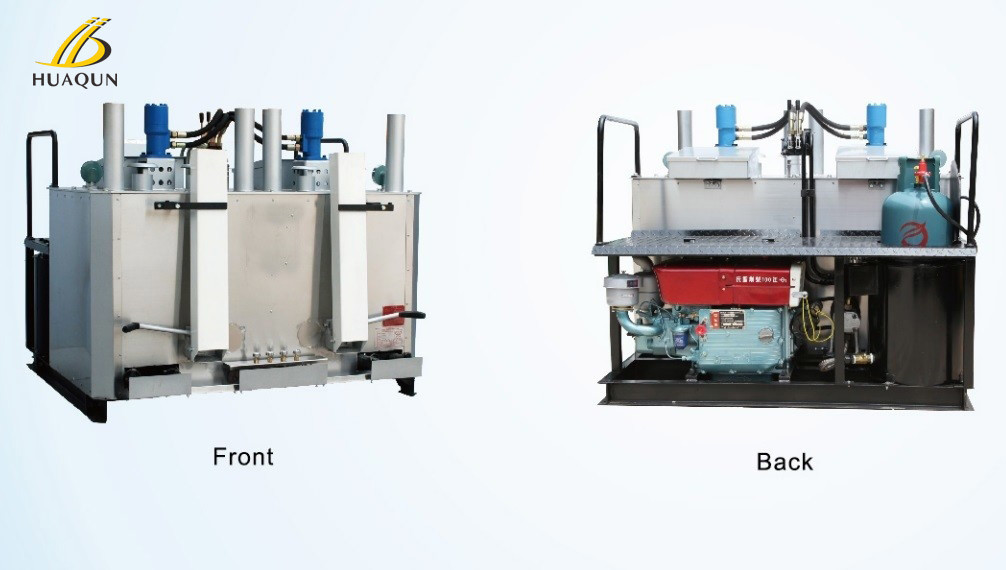 Hydraulic Double Cylinder Thermoplastic Kneading Machine For Thermoplastic Paint Line Marking