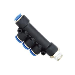 Wholesale PKD Five Way male R thread Tube Dia - down Tee Brass Plastic Air Tube Fitting from china suppliers