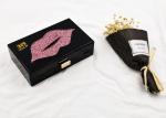 Ladies Women Evening Acrylic Clutch Bag Handmade Kiss Me Patten Shaped