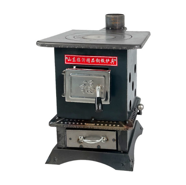Domestic Heating Stove Burning Coal Indoor Burning Coal Block Burning Carbon Stove In Winter