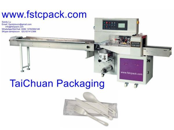 automatic spoons packing machine , plastic spoons , wooden ,spoon packaging