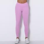 Candy double color tights yoga pants buttocks mid-waist exercise pants running