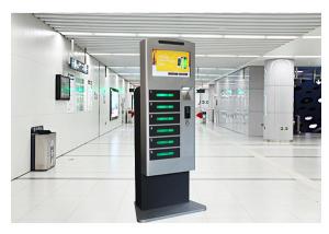 Wholesale Patent Design Cell Phone Charging Stations , Mobile Phone Charging Kiosk with Wifi from china suppliers