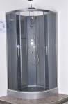 Quadrant Shower Cubicles 900 X 900 X 2250 MM Circle Grey ABS Tray Chrome