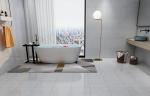 Firebrick Ceramic Rustic Tiles For Bathroom And Gray Interior Flooring 400x400mm