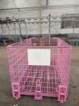 Wire mesh container used in storing goods in warehouse