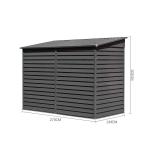 Garden Bike Shed AJUNION 9ft Sturdy Steel Motorcycle Storage Enclosure with Lock