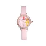 27mm Children Women Pink Sali Waterproof Kids Watch 3ATM Leather Cartoon Custom
