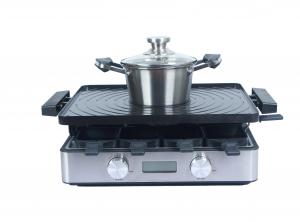 China Raclette / Fondue Set With Stainless Steel Fondue Pot And Housing on sale