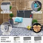 Polypropylene Outdoor Garden Storage Box for Poolside Patio AJUNION 390L 103