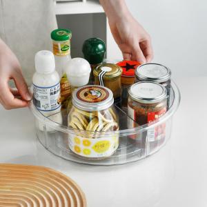 Wholesale 2 Dividers PET Plastic Lazy Susan Organizer Turntable Kitchen Organizer from china suppliers