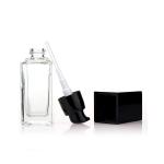 Empty 35ml Square Cosmetic Glass Bottle Frosted Makeup Liquid Foundation Pump