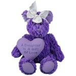 Purple Animated Plush Christmas Toys With Big Heart High Durability