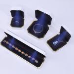 Custom Logo Light Jewelry Gift Box for Bracelet Earrings Pendant Velvet Necklace