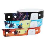 Elastic PVC Wrist Band , Soft Adhesive Personalised Vinyl Wristbands