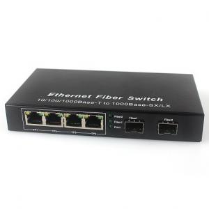 Wholesale 4 Ethernet 2 Fiber Ports Unmanaged Ethernet Fiber Switch 10/100/1000M from china suppliers