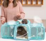 Expandable Cat Dog Soft-Sided Pet Travel Carrier Bag With Removable Fleece Pad