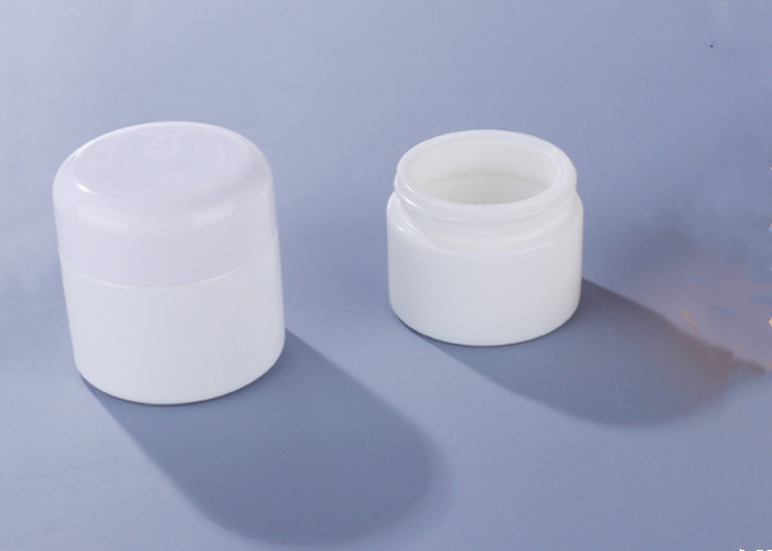 Porcelain White Glass Jar White Lid Empty Round White Glass Cosmetic Jar Packaging