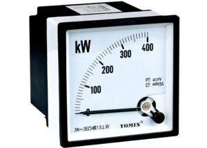 Wholesale 400KW Single Phase Analog Watt Meter / Panel Mount Digital Voltmeter , Voltage Meter 96*96 from china suppliers