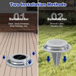 IP67 Aluminum Solar Deck Light with Blue/Cold White Light