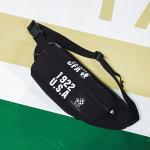 Hip hop earth cool Fanny pack pure color retro cross body bag with character