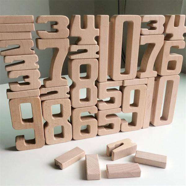 Number Building Blocks Wooden Math Digital Toys Baby Balance Block Jenga Toy