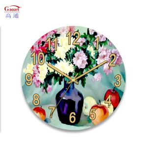 Wholesale Decorative Custom Small Decor Decoration Bedroom UV Clock Glass Wall Large Sublimation Everyday from china suppliers