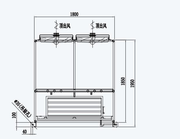 Tropical Area 2000 3000CMH Air Cooled Dx Unit AHU Low Temperature Cooling