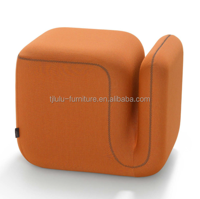 Home Furniture Ottoman Stool with Fabric Cover OEM Service Accepted Space Saving Multi-Purpose Design