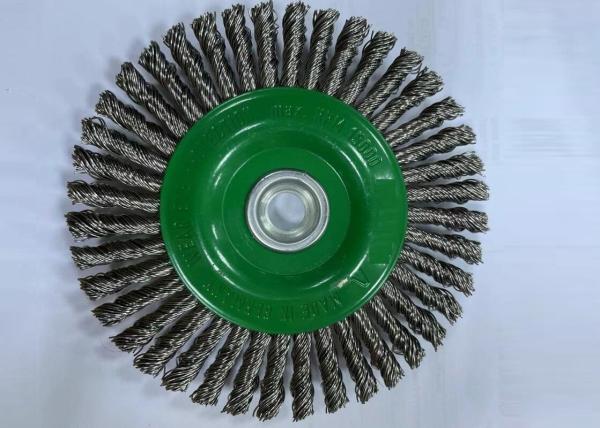 125mm OD Stringer Bead Knotted Wire Wheel Brush for Weld Preparation and