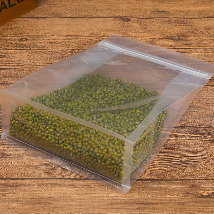 Crystal Clear Heat Seal Square Bottom Pouch Bags For Pet Food / Snack Packaging