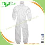 Blue SMS Disposable Chemical Coveralls With Elastic Wrist