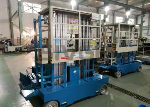 Wholesale 300kg Capacity Aerial Lift Platform , Dual Mast 10m Height Self Propelled Manlift from china suppliers
