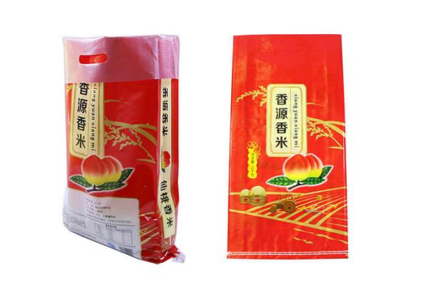 Industrial Woven Sand Bags And Sacks , Red Color PP Woven Bags With PE Inner