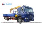 HOWO Truck Mounted Telescopic Boom Crane 336HP 6X4 10 Wheeler 10T 360 Deg