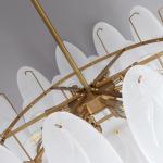 Modern chandeliers for living room glass round art décor leaf chandelier(WH-MI
