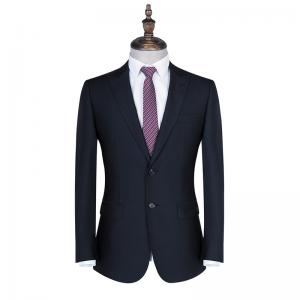 China Anti-Shrink Wool And Polyester Men's Coats For Autumn And Winter With Mandarin Collar on sale