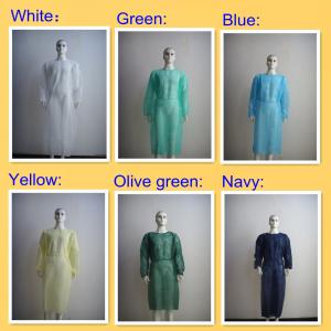 Wholesale Non Woven Disposable Isolation Gowns With Elastic Cuff / Long Sleeves from china suppliers