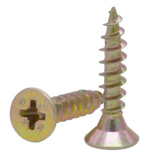 Wholesale Double Countersunk Chipboard Screws Yellow Flat Head Chipboard Screw from china suppliers
