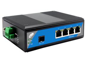 Wholesale Industrial Din Rail SFP Fiber Switch 1 SFP Slot And 4 Ethernet Ports from china suppliers