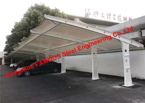 Uk Australia Certified Curved Tensile Steel Membrane Structure Carport Shade